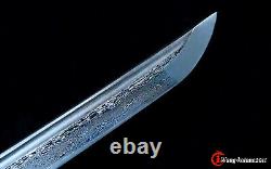 Handmade Sharp Japanese Samurai Katana Damascus Folded Steel Full Tang Sword