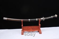 Handmade Tachi Japanese Samurai Katana Sword Folded Steel Sharp Hardwood Sheath