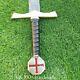 High Carbon Damascus Folded Steel Viking Sword Full Tang With Razor Edges Gk