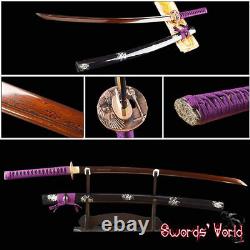 High carbon steel Japanese Samurai Katana Folded steel Electroplating red blade