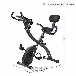 Home Cycling Bike Indoor Folding Stationary Upright Exercise X-bike LCD Monitor