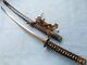 Japan Military Officer's Sword Samurai Katana Folded Steel Blade Wood Sheathj026