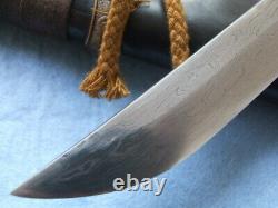 Japan Military Officer's Sword Samurai Katana Folded Steel Blade Wood SheathJ026