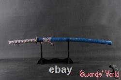 Japanese Clay Tempered Samurai Katana Sword Folded 1095 Carbon Steel blade
