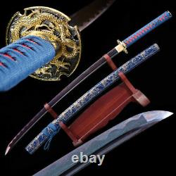 Japanese Samurai Katana Folded Steel Damascus Blade Battle Ready Sharp Cutting