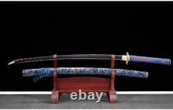 Japanese Samurai Katana Folded Steel Damascus Blade Battle Ready Sharp Cutting