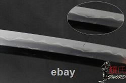 Japanese Samurai Katana Sword Kobuse Bare Blade Clay Tempered Folded Steel
