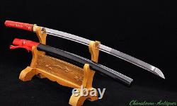 Japanese Samurai Sword Katana Hand Forged Folded pattern steel sharp Blade #2394