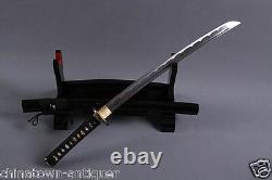 Japanese Samurai Sword Nihontou Wakizashi Katana Hand Folded Carbon Steel #2450