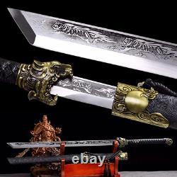 Japanese Tiger Head Samurai Katana Sword Folded 1095 Carbon Steel blade Outdoor
