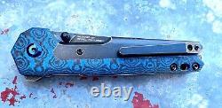 Kansept EDC Tac Folding Pocket Knife Titanium/CF Handle S35VN Blade Button Lock