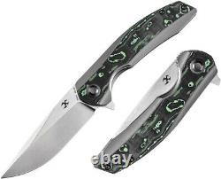 Kansept Knives Accipiter Folding Knife 3.63 CPM-S35VN Steel Blade Titanium withCF