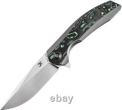 Kansept Knives Accipiter Folding Knife 3.63 CPM-S35VN Steel Blade Titanium withCF