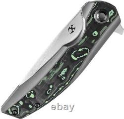 Kansept Knives Accipiter Folding Knife 3.63 CPM-S35VN Steel Blade Titanium withCF