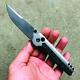 Kansept Knives Edc Folding Knife 3 Damascus Steel Blade Ti/carbon Fiber Handle