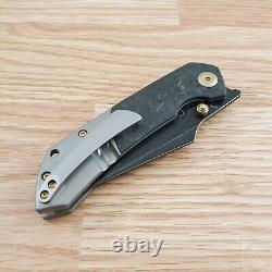 Kansept Knives Fenrir Folding Knife 3.48 CPM-S35VN Steel Blade CarbonF/Titanium