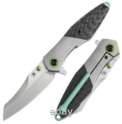 Kansept Knives Folding Knife 3.25 CPM 20CV Steel Blade Titanium/Carbon Fiber