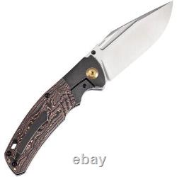 Kansept Knives Folding Knife 3.63 CPM S35VN Steel Blade Titanium/Carbon F Inlay