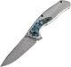 Kansept Knives Havorn Titanium & Carbon Fiber Folding Damascus Knife 1069a3