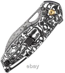 Kansept Knives M6 Folding Knife 3.25 Damascus Steel Blade Carbon Fiber Handle