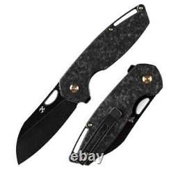 Kansept Knives Model 6 Folding Knife 3.25 CPM-20CV Steel Blade Carbon Fiber