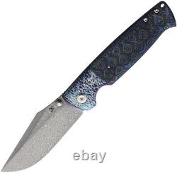 Kansept Knives Pocket Knife Shikari Framelock CF Folding Damascus Blade 1027A7