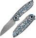 Kansept Knives Prometheus Folding Knife 3.25 Damascus Steel Blade Carbon Fiber