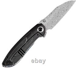 Kansept Knives Prometheus Folding Knife 3.25 Damascus Steel Blade Carbon Fiber