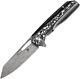 Kansept Knives Shard Framelock Titanium & Cf Folding Damascus Knife 1006c3
