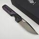 Kansept Militaw Folder Black Titanium With Purple Haze Fatcarbon S45vn Ki3634a2