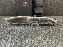 Kansept Sprite Folding Knife Gray Titanium/Carbon Fiber Handle S35VN K1003A1