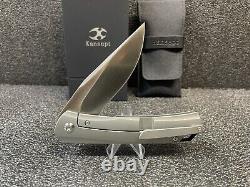 Kansept Sprite Folding Knife Gray Titanium/Carbon Fiber Handle S35VN K1003A1