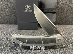 Kansept Sprite Folding Knife Gray Titanium/Carbon Fiber Handle S35VN K1003A1