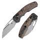 Kansept Vivid Folding Knife Blackwash Ti/copper Cf Handle Damascus Plain K1094v2