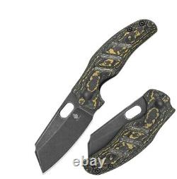 Kizer Cutlery C01C Mini Folding Knife 2.63 20CV Steel Blade Fatcarbon Handle