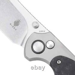 Kizer Cutlery Clairvoyant Folding Knife 3.63 S35VN Steel Blade Carbon Fiber