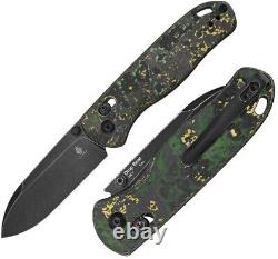 Kizer Cutlery Drop Bear Folding Knife 3 CPM-20CV Steel Blade Carbon Fiber Handle