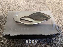 Kizer Cutlery Megatherium Folding Knife, Titanium CPM S35VN Blade Left Handed