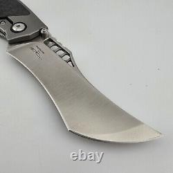 Kizer Huntsmen Folder Titanium & Carbon Fiber S35VN Recurve Tanto Blade Ki4642A1