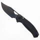 Kunwu Folding Knife Black Carbon Fiber Handle Elmax Clip Point Plain Edge X707f