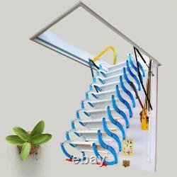 Light Blue Loft Wall Ladder Stairs Attic Extension Hidden Ladder Carbon Steel