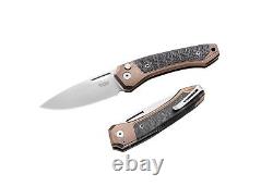 Lion Steel Twain Folding Knife Bronze Titanium/Carbon Fiber Handle Magnacut