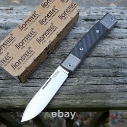LionSTEEL BestMan BM2 CF Folding Knife 2.88 M390 Steel Blade Carbon Fiber