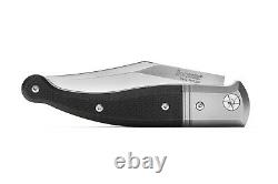 LionSTEEL Gitano Folding Knife 3.25 Niolox Tool Steel Blade Black G10 Handle