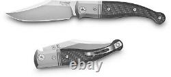 LionSTEEL Gitano Folding Knife 3.25 Niolox Tool Steel Blade Carbon Fiber Handle