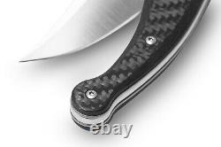 LionSTEEL Gitano Folding Knife 3.25 Niolox Tool Steel Blade Carbon Fiber Handle