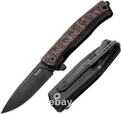 LionSTEEL Myto Folding Knife 3.25 CPM MagnaCut Steel Blade CF withTitanium Back