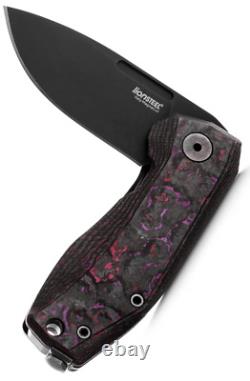 LionSTEEL Nano Folding Knife 2.5 CPM MagnaCut Steel Blade CF withTitanium Back