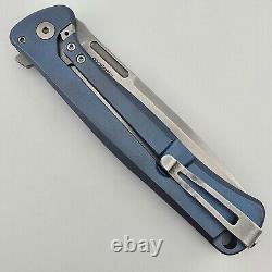 LionSteel Skinny BL Folder Blue Integral Titanium Blue FatCarbon Inlay MagnaCut