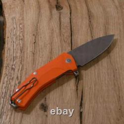 Lionsteel Kur G10 Orange Folding Knife Camp Hunting Collector Edc Cod Kur Or